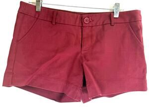 CLN Women's Red Front Flat Chino Shorts Size XL